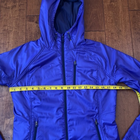 REI WOMENS PURPLE JACKET POLARTEC PERTEX NYLON POLYESTER FULL ZIP HOODED Size S - Picture 4 of 8